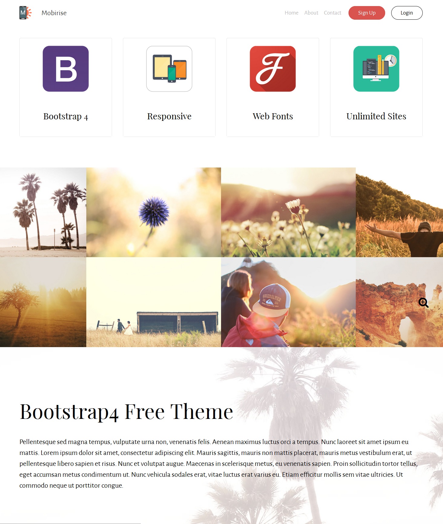 HTML Bootstrap Portfolio Theme