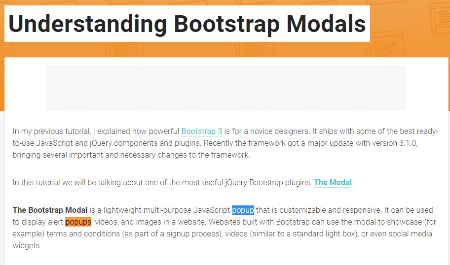  Yet another  practical  information about Bootstrap Modal Popup