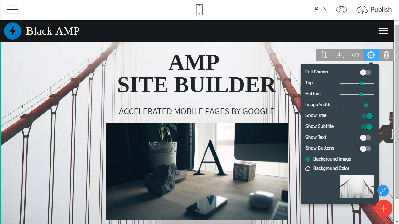 Mobile-friendly Webpage Builder