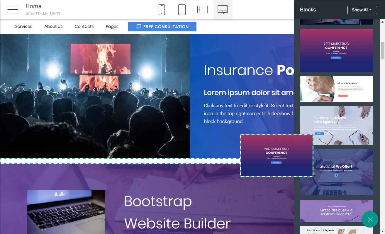 Bootstrap Template Software